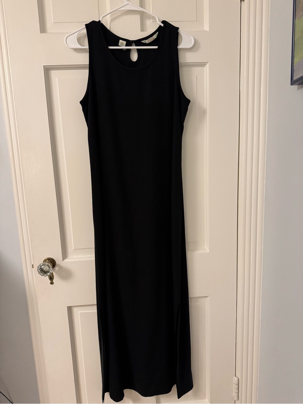 Vintage Tommy Bahama Black Sleeveless Keyhole Maxi Dress